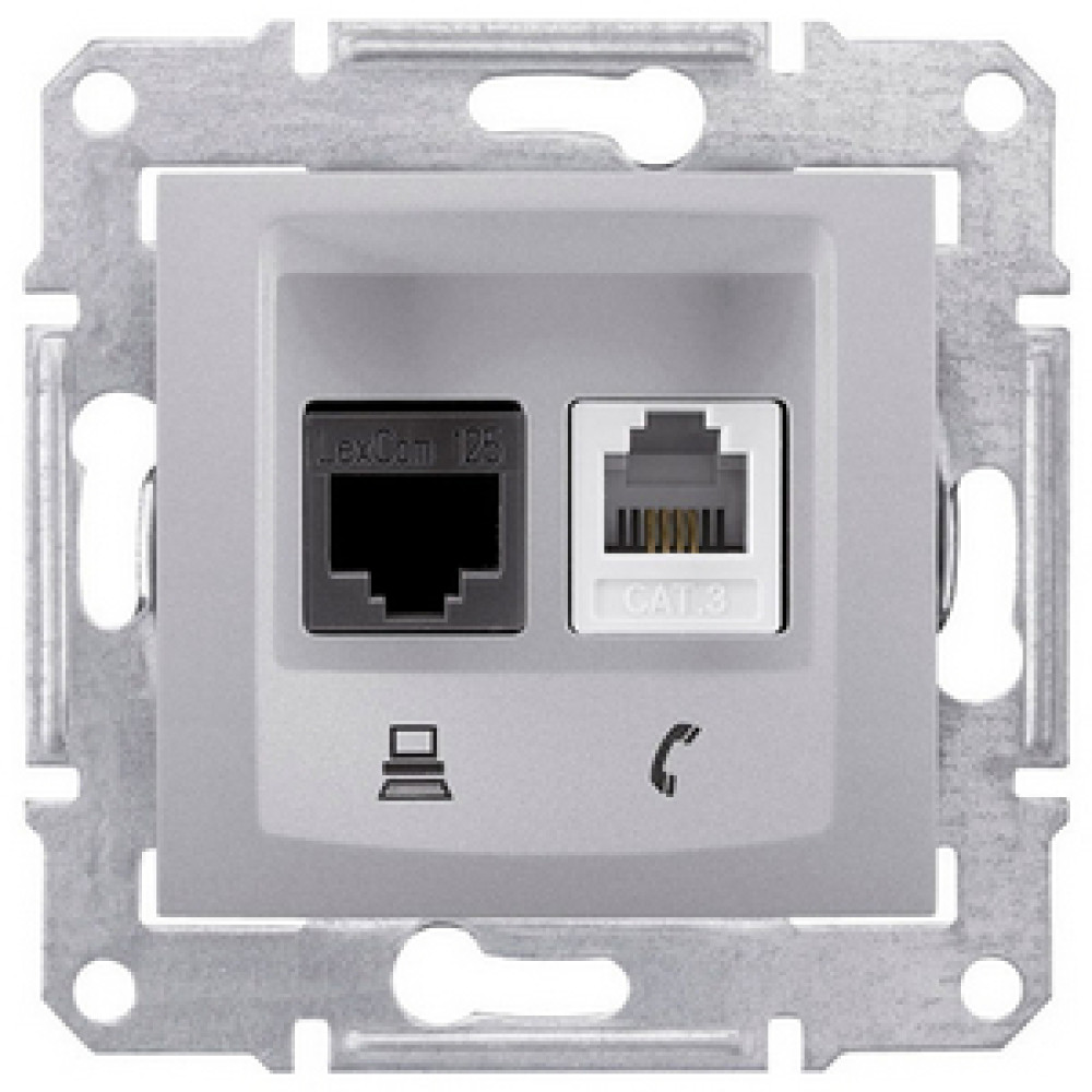Розетка телевизионная конечная Schneider Electric Sedna Алюминий SDN3201660